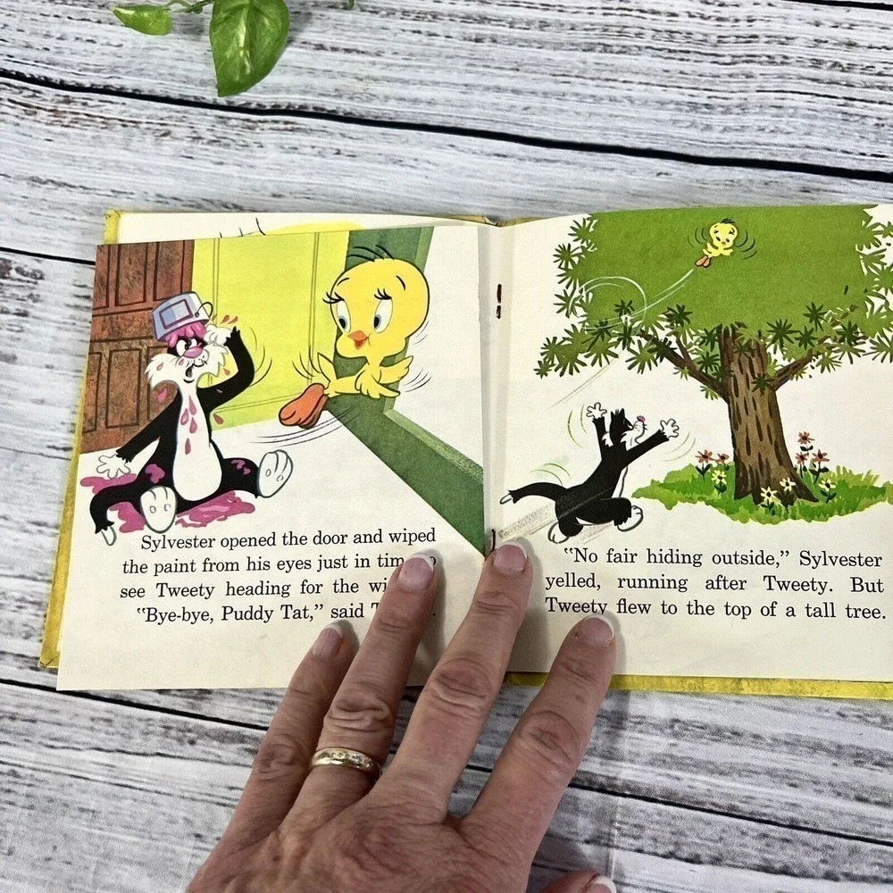 Vintage Tweety and Sylvester Picnic Problems Children's Book 1970 Whitman Book